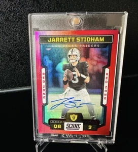 2023 Score Signatures Red Zone #132 Jarret Stidham /10 Autpgraph Raiders Broncos - Bild 1 von 3