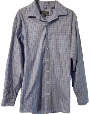 Hombre Abotonado Grande 16/16.5 34-35 Azul Por Kenneth Cole REACTION Manga Larga Foto 1 de 3