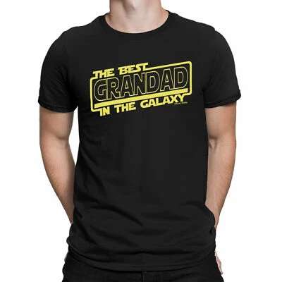 Best Grandad In The Galaxy Mens Cotton T-Shirt Star Wars Christmas Gift