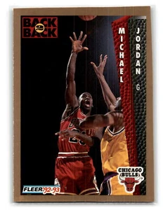1992 Fleer Back 2 Back #32 Michael Jordan Promo Sheet Singles 202520 - Bild 1 von 2