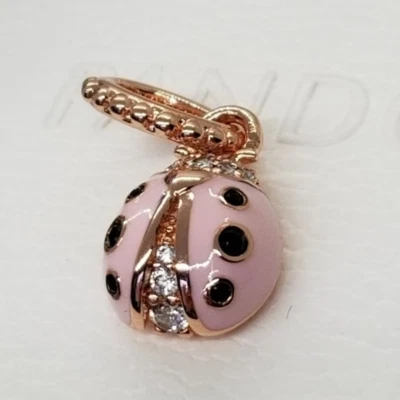 Auténtico Pandora Rosa Lucky Pink Ladybird Colgante #387909EN160 Foto 1 de 3