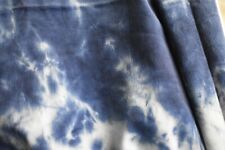 Blue Off White Distressed 2 Way Stretch Corduroy Cotton Fabric 42X54 Inches