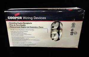 Cooper Wiring Devices Grounding Duplex Receptacle 15A-125V Almond 270A - 10 Pack - Picture 1 of 3