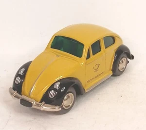 Schuco Volkswagon Beetle Deutsche Bundespost VW Wind-up Tested Vintage Yellow - Picture 1 of 14