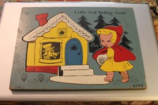 VINTAGE LITTLE RED RIDING HOOD PUZZLE MADE OF WOOD