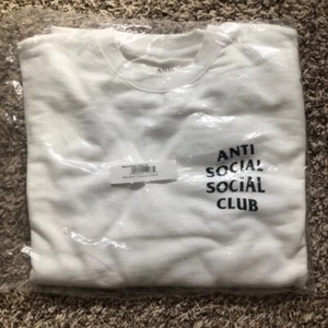 White Hoodie Crewneck with Graphics - Picture 1 of 3