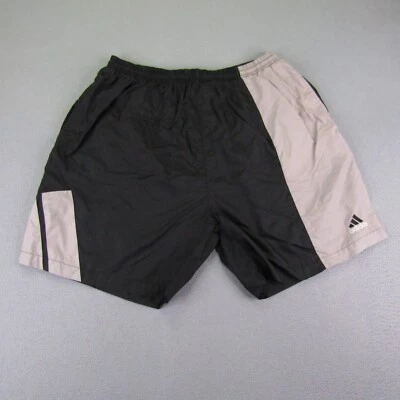 Traje de baño vintage Adidas para hombre XL negro gris traje de baño forrado de malla natación Foto 1 de 4