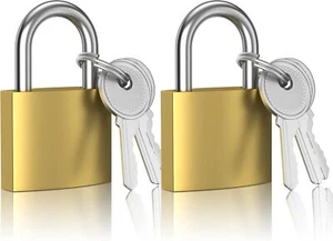 Lock 32Mm, 2 Pcs Small Locks with Keys, Small Padlock with Keys (Keyed Alike) - Picture 1 of 1