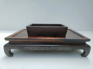 Bonsai Pot Japan Shosen Yamaaki Soft Rectangular Width 21.2 cm / 8.3 in. - Picture 1 of 14