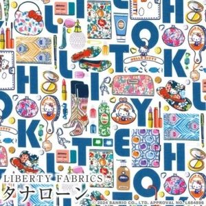 Sanrio Hello Kitty × Liberty Fabrics Japanese Necessities Navy - Picture 1 of 4