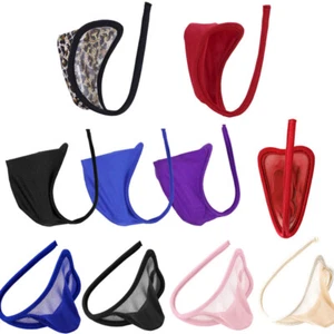Sexy Men's Bulge Pouch C-String Lingerie T-Black Thongs Bikini Briefs Underwear - Picture 1 of 55