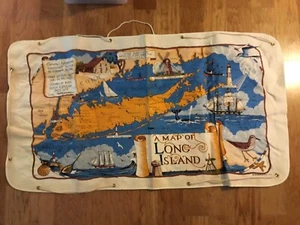 Vintage Unused RICHARD BATCHELDER Inflatable Raft Map of Long Island 58" x 32" - Picture 1 of 9
