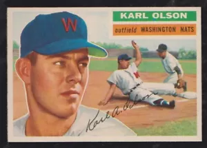 Topps Baseball 1956 #322 Karl Olson gris trasero casi nuevo **Envío gratuito ** - Imagen 1 de 1