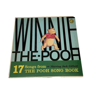 Vinil Winnie The Pooh 17 Canções Livro de Canções Estrelado por Jack Gilford 1952 Dourado  - Imagem 1 de 4