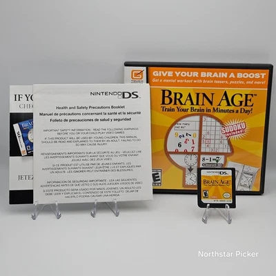 Brain Age (Nintendo DS, 2006) /w Inserts, Case, Cover & Cartridge | Tested/Works - Image 1 of 3