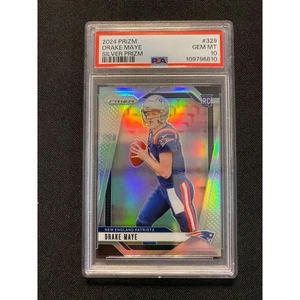 2024 Drake Maye 329 Prizm Patriots Silver PSA 10 Gem Mint - Picture 1 of 1