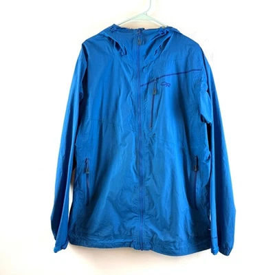 Chaqueta Interestelar Outdoor Research Azul Lluvia Viento Shell Ligera XXL Foto 1 de 4
