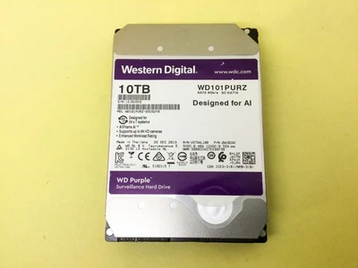 Western Digital Purple 10TB 7200RPM SATA 6Gb/s 3.5'' Surveillance HDD WD101PURZ - Image 1 of 2
