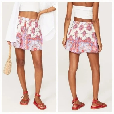 Pantalones Cortos Yumi Kim Carmesí Paisley Rosebud Talla XL Foto 1 de 4