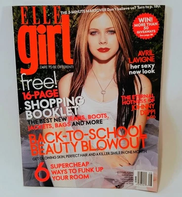 Elle Girl Magazine August 2004: Avril Lavigne Cover & Feature  - Image 1 of 4