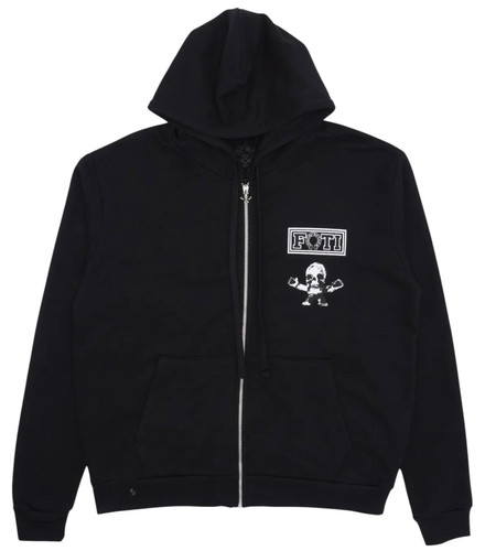 CHROME HEARTS Felpa con cappuccio zip FOTI cuori cromati