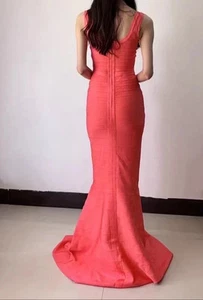 Neu mit Etikett Herve Leger Maxikleid Wassermelone - Bild 1 von 8