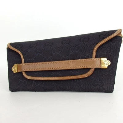 Autêntica bolsa de lona Gucci antiga Gucci GG mini estojo lona [usada] - Imagem 1 de 4