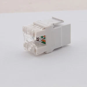 Pass and Seymour WP3458-WH White Cate 5E Keyed RJ45 Keystone Connector Jack - Picture 1 of 9