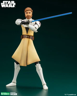 KOTOBUKIYA ARTFX+ STAR WARS CLONE WARS OBI-WAN KENOBI 1/10 VINYL AHSOKA BAF NEW - Image 1 of 4