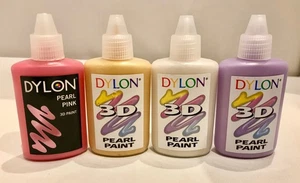 DYLON 3D FABRIC CLOTHES CRAFT PAINT SET OF 4 PEARL COLOURS! - Picture 1 of 1