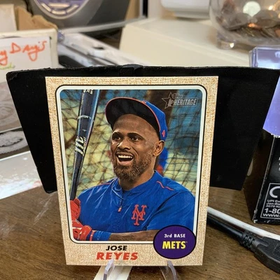 2017 Topps Heritage #332 Jose Reyes New York Mets - Image 1 of 2