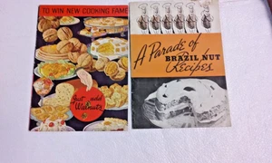 vintage Diamond Walnuts & Kernal Nut of Brazil Nuts Recipes Cookbooks - Picture 1 of 15