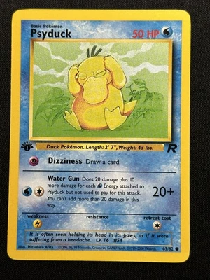 Psyduck 1st Edition Team Rocket 65/82 LP-NM Pokemon Card - Image 1 of 2