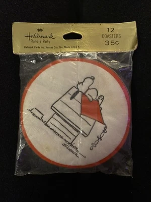 Vintage Snoopy Doghouse Kite Paper Absorbent 12 Coasters Hallmark NEW in Package - Image 1 of 4