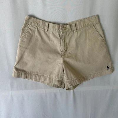 Pantalones Cortos De Colección Ralph Lauren Caqui Años 90 Tiro Alto Chinos Talla Mediana 8 Foto 1 de 4