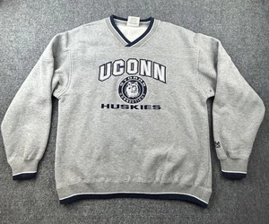Felpa vintage Lee Sport UCONN Huskies scollo a V uomo taglia L blu NCAA (o) - Foto 1 di 14