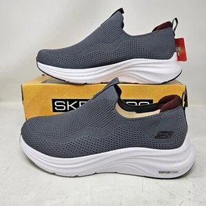 Men's Skechers Vapor Foam Covert Wide Fit Slip On Shoes / Charcoal Red / 232629W - Picture 1 of 5