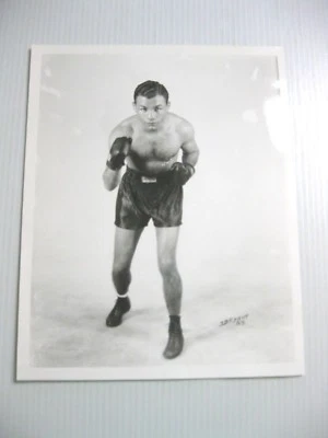 Boxing Champion TONY CANZONERI Glossy 8" x 10" B/W Boxing Photo Poster Portrait Foto 1 de 2