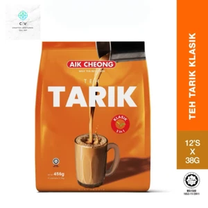 1 x AIK CHEONG 3 in 1 Teh Tarik (malaysischer Pulled Tea) weniger Zucker (38 g x 12s) - Bild 1 von 7