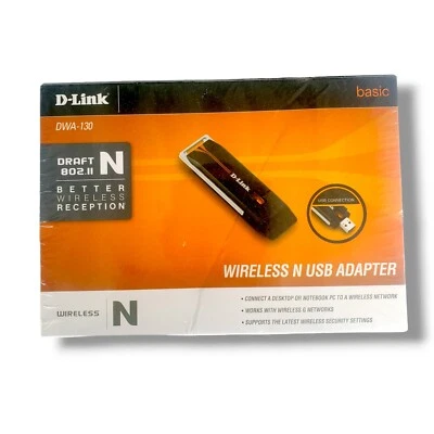 New D-link DWA-130 (790069303043) Wireless Adapter FAST SHIP FREE SHIP  - Image 1 of 2