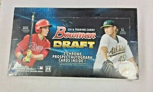2016 BOWMAN DRAFT BASEBALL HOBBY JUMBO SEALED BOX 3 CHROME AUTO'S PER BOX - Picture 1 of 2