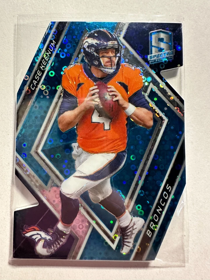 K37,618 - 2018 Panini Spectra Neon Blue Die Cut #15 Case Keenum #/35 - Image 1 of 1