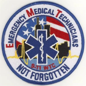 91101 EMT EMS Emergency Medical Technician Not Forgotten Patch - Picture 1 of 1