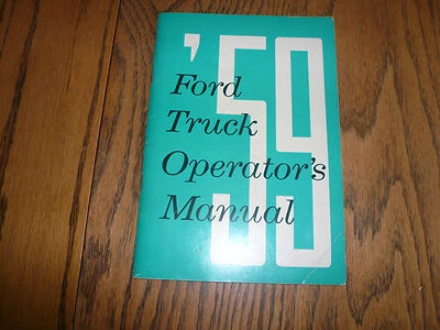 1959 Ford Truck Operator's Manual Vintage - Glove Box - Form 3651-59 - Image 1 of 2