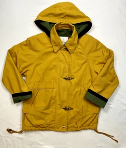 Misty Harbor Womens Yellow Rain Coat Small with Metal Clasps Removable Hood - Picture 1 of 7