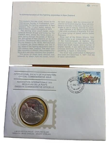 Franklin Mint International Society of Postmasters Medallic Covers New Zealand - Picture 1 of 5