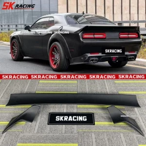For Dodge Challenger 2008-2022 Unpainted FRP Rear Trunk Lid Spoiler Wing Kits - Picture 1 of 22