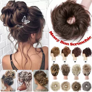 LARGE Messy Bun Scrunchie Hair Extensions Ponytail Real As Human Hair Piece US H - Picture 1 of 49