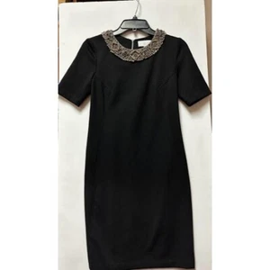 Adam by Adam Lippes Kleid schwarz mit Metallkragen Damen Gr. 4 - Bild 1 von 10