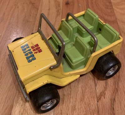 复古 20 世纪 70 年代 Buddy L Jr 5132 压钢 6 英寸热切片“Dragster Hauler”吉普车 — 第 1/4 张图片